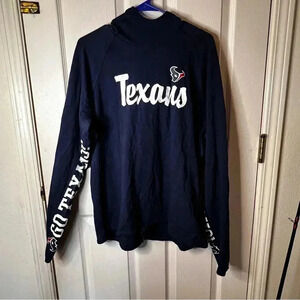Women’s Houston Texans Hooded Shirt Adult Teen 2XL Navy Long Sleeve NFL  EUC